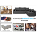Sal Straight line L Shape Sofa (Dark Grey)