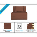 1 Seater Sofa Cum Bed Easy Alyn 3x6 (Brown)