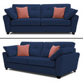 Adorn India Moris 3+2 5 Seater Sofa Set (Blue) (3 Year Warranty)