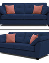 Adorn India Moris 5 Seater 3+2 Fabric Sofa Set (Blue)