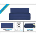 Adorn India Easy Treno 2 Seater Sofa Cum Bed Sit & Sleep Perfect for Guest, Colour Blue,4'x6', (1 Year Warranty)
