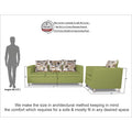 Adorn India Alita 3-1-1 Compact 5 Seater Sofa Set (Green), Wood, Foam