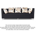 Adorn India Alica 3 Seater Sofa (Black), Wood, Foam