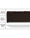 Adorn India Exclusive Rosina Leatherette Three Seater Sofa (Dark Brown)