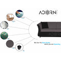 Adorn India Acura 3 Seater Sofa (Grey & Black)