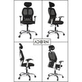 Adorn India Marvel Adjustable High Back Breathable Mesh, Rubberwood Office Executive Ergonomic Chair (Black)