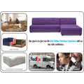 Adorn India Atlas Modular Sofa Set (Purple), Wood, Foam