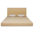 Adorn India Easy Highback Three Seater Sofa Cum Bed Rhombus 5' x 6' (Beige) (1 Year Warranty)
