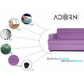 Adorn India Aleena 3 Seater Sofa(Light Purple)