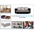 Adorn India Dexter Sofa Set 3-1-1 digitel Print (Grey & Black)