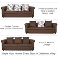 Adorn India Magnum 3 Seater Sofa (Brown)