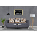 Adorn India Alita 3 Seater Compact Sofa (Dark Grey)