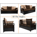 Adorn India Polar Black Metal Three Seater Sofa Cum Bed with Storage (6 x 5) (Brown)