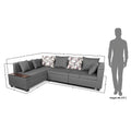 Adorn India Mclain L Shape 6 Seater Sofa (Left Side Handle)(Light Grey)