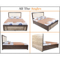 Adorn India Hypnos Engineered Box Spring Storage with Back Cushion Queen Size Bed (Matte Finish; Multi; Without Mattress)