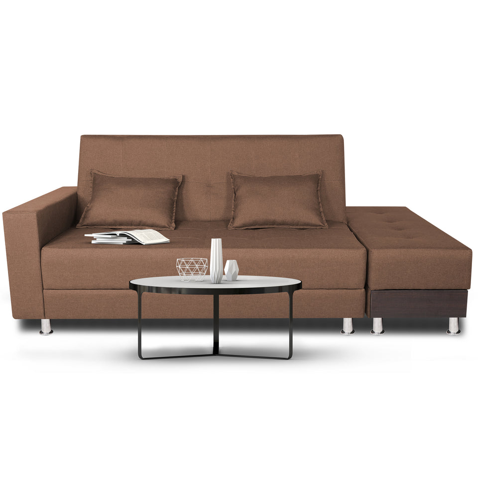 Flora Sofa Cum bed (Camel)