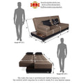 3 Seater Sofa Cum Bed Exclusive Two Tone Blake (Camel & Black), Wood, Foam