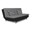Adorn India Aspen Two Tone Rhombus Sofa Cum Bed (Grey & Black)