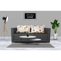 Adorn India Straight line 3 Seater Sofa Cum Bed (Dark Grey), Wood, Foam