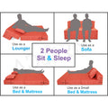 2 Seater Sofa Cum Bed Easy Poly Cotton 4x6 (Red)