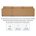 Adorn India Alexander L Shape 7 Seater Sofa Set with Ottoman Puffy RHS (Beige) (3 Year Warranty)
