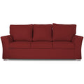 Adorn India Alexia 3 Seater Sofa(Maroon), Wood, Foam