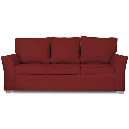 Adorn India Alexia 3 Seater Sofa (Maroon)