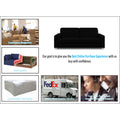 Adorn India Straight line 3 Seater Sofa(Black)
