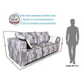 Adorn India Alanza 3 Seater Sofa Digitel Print (Grey)