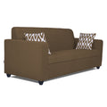 Adorn India Rio Highback 3 Seater Sofa (Brown) (3 Year Warranty)