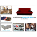 Alyssum 3 Seater Sofa cumbed(Maroon & Black)
