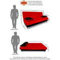 3 Seater Sofa Cum bed Alyssum (Red & Black)