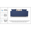Adorn India Alita 3 Seater Compact Sofa (Blue)
