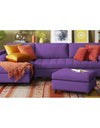 Adorn India Alexander L Shape Sofa (Left Side Handle)(Purple)
