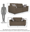 Adorn India Monteno Five Seater 3+2 Sofa Set (Brown) (3 Year Warranty)
