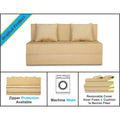 Adorn India Easy 2 Seater Sofa Cum Bed Alyn 4'x 6' (Beige) (1 Year Warranty)