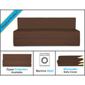 Adorn India Easy Treno 3 Seater Sofa Cum Bed Sit & Sleep Perfect for Guest, Colour Brown, 6'x6', (1 Year Warranty)