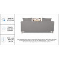 Adorn India Alita 3-1-1 Compact 5 Seater Sofa Set (Light Grey)