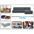 Adorn India Atlas Modular Sofa Set (Dark Grey)(3 Year Warranty)