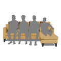 Adorn India Denver L Shape 5 Seater Sofa Set RHS (Beige) (3 Year Warranty)