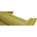Adorn India Alexander L Shape 7 Seater Sofa Set with Ottoman Puffy RHS (Green) (3 Year Warranty)