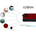 Adorn India Acura 3 Seater Sofa(Maroon & Black)
