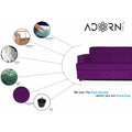 Adorn India Aleena 3 Seater Sofa(Dark Purple)