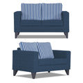 Straight Line Plus Stripes 3+2+1 6 Seater Sofa Set (Blue)