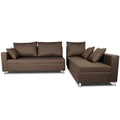 Straight line L Shape Sofa (Camel)