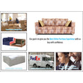 Adorn India Alanza 3 Seater Sofa Digitel Print (Beige)