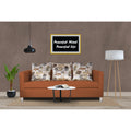 Adorn India Alita 3 Seater Compact Sofa (Rust)