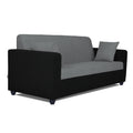 Adorn India Rio Decent 3 Seater Sofa (Grey & Black) (3 Year Warranty)