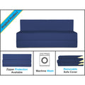 Adorn India Easy Treno 3 Seater Sofa Cum Bed Sit & Sleep Perfect for Guest, Colour Blue, 5'x6', (1 Year Warranty)