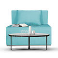 Adorn India Easy 2 Seater Sofa Cum Bed Alyn 3'x 6' (Aqua Blue) (1 Year Warranty)